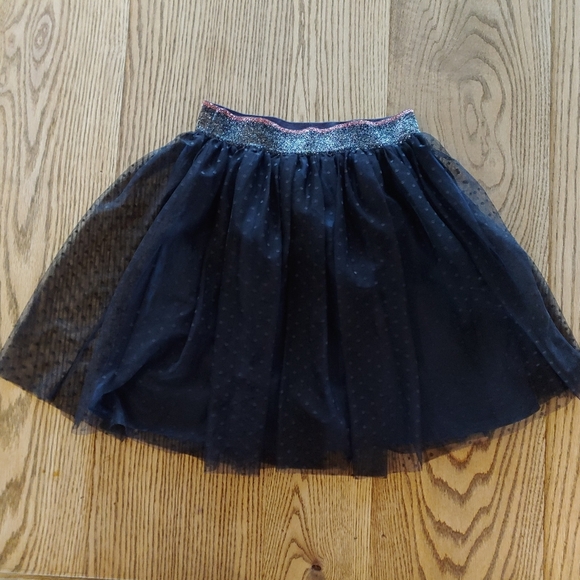 H&M Girls Tulle Skirt Do Epic Stuff Black Navy Sparkles Size 14Y - Picture 8 of 11